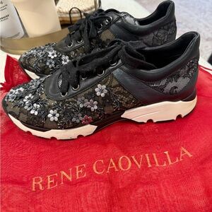 Rene Caovilla Flower Shoes